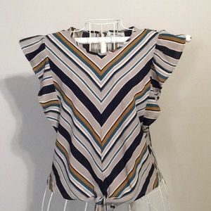 Like new, small, flutter sleeve blouse